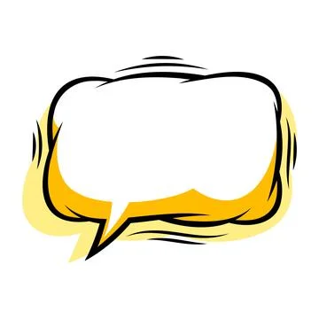 Cartoon speech bubble. Pop art illustration in comic style. Stock Illustration