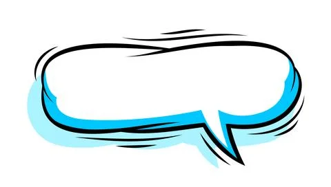 Cartoon speech bubble. Pop art illustration in comic style. Stock Illustration