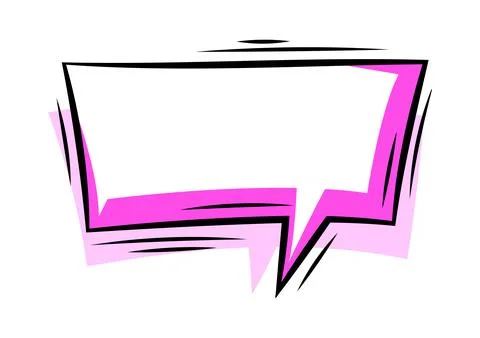 Cartoon speech bubble. Pop art illustration in comic style. Stock Illustration
