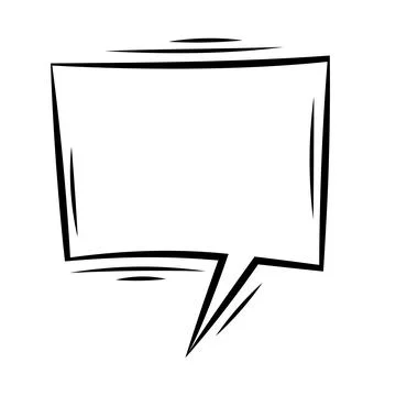 Cartoon speech bubble. Pop art illustration in comic style. Illustrazione stock