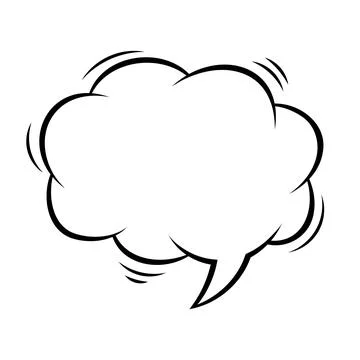 Cartoon speech bubble. Pop art illustration in comic style. Illustrazione stock
