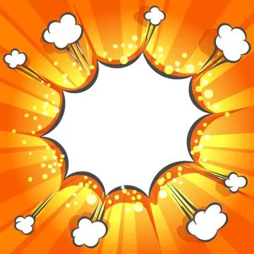 Cartoon Speech Bubble in Retro Style Stock Illustration