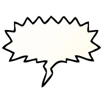 Cartoon speech bubble in smooth gradient style and speech bubble in smooth gr Stock Illustration
