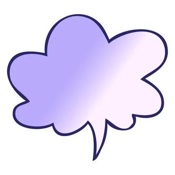 Cartoon speech bubble in smooth gradient style with speech bubble in smooth.. Illustration