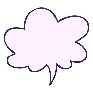 Cartoon speech bubble with speech bubble in bright neon color Illustration