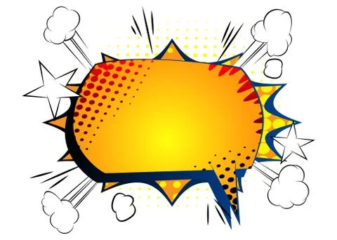 Cartoon speech bubble. Talk icon. Dialogue vector design element. Chat symbol Stock Illustration