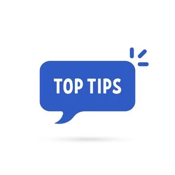 Cartoon speech bubble like top tips Stock Illustration