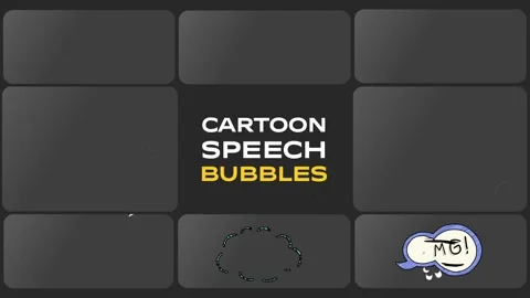 Cartoon Speech Bubbles for After Effects Stock After Effects