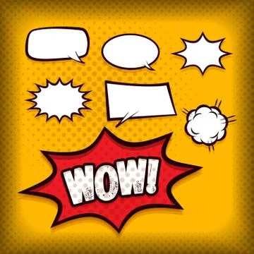 Cartoon Speech Bubbles Stock Illustration