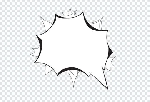 Cartoon speech bubbles on transparent background. Vector Illustration Illustrazione stock