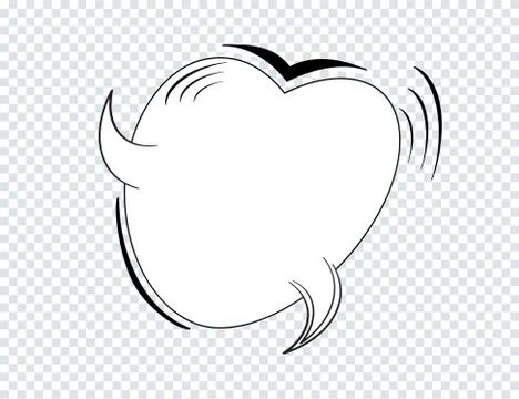 Cartoon speech bubbles on transparent background. Vector Illustration Stock Illustration