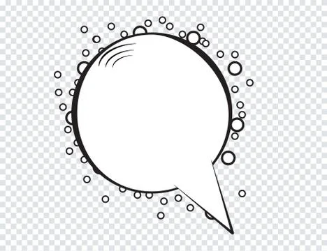 Cartoon speech bubbles on transparent background. Vector Illustration 스톡 일러스트