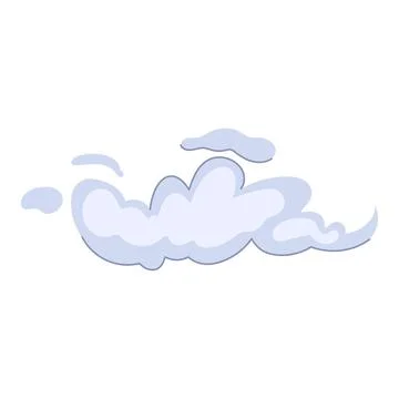 Cartoon speed cloud smoke movement isolated Stock Illustration