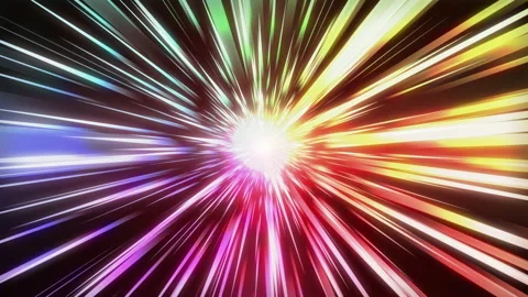 Cartoon Speed Lines Loop Animation. Colorful Gradient  Anime Radial Comic Motion 動画素材 167929478