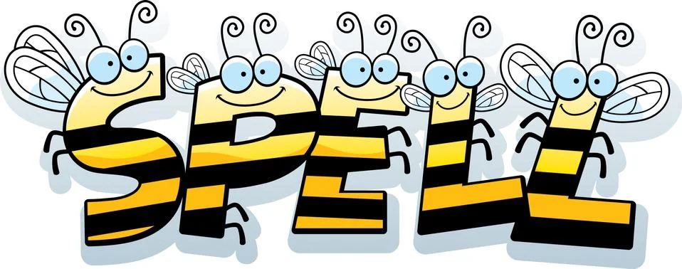 Cartoon Spell Text Ilustração Stock