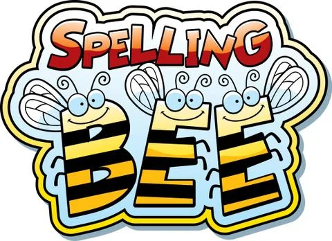 Cartoon spelling bee Stock Illustration