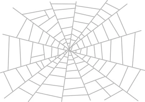 Cartoon Spider Gray Web Stock Illustration