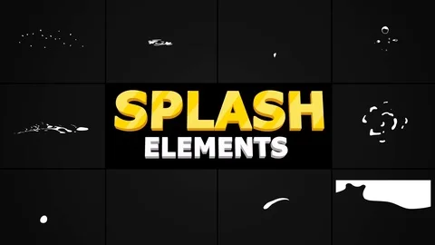Cartoon Splash Elements After Effects Template 116824137 Cartoon Splash Elements After Effects Template 116824137