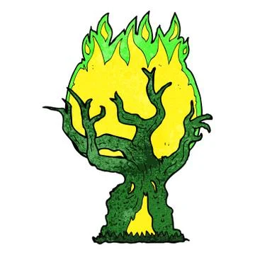 Cartoon spooky old tree 스톡 일러스트