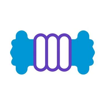 Cartoon Spool of Thread Isolated Vector Graphic Stock Illustration