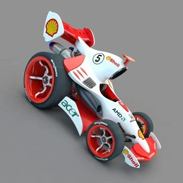 Cartoon Sport Car 3D Model