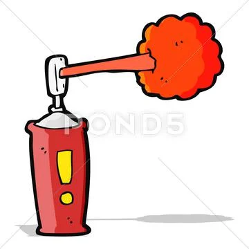 Cartoon spray can Stock Illustration