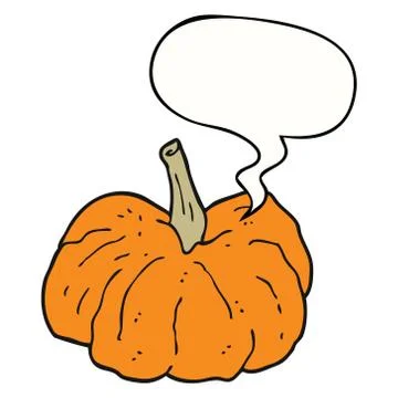 Cartoon squash and speech bubble Stock Illustration