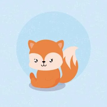 Cartoon of squirrel with frame circular Illustrazione stock