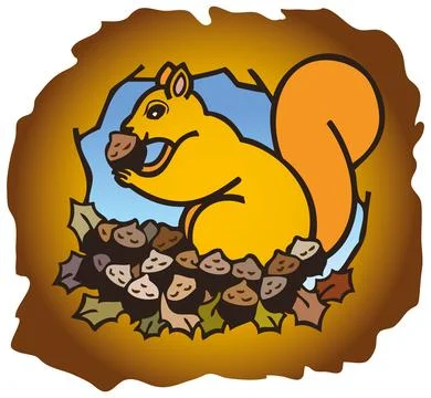 Cartoon squirrel Stock Illustration