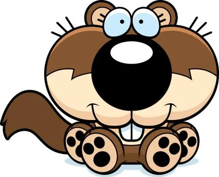 Cartoon squirrel sitting イラスト素材