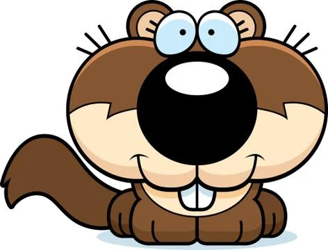 Cartoon squirrel smiling Stock Illustration
