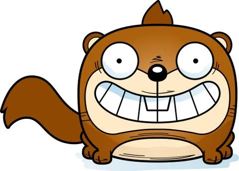 Cartoon Squirrel Smiling Stock Illustration