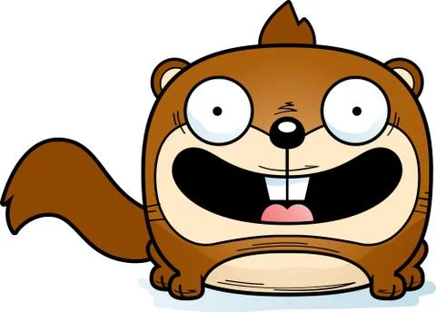 Cartoon Squirrel Smiling Stock Illustration