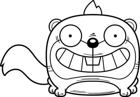 Cartoon Squirrel Smiling Stock Illustration