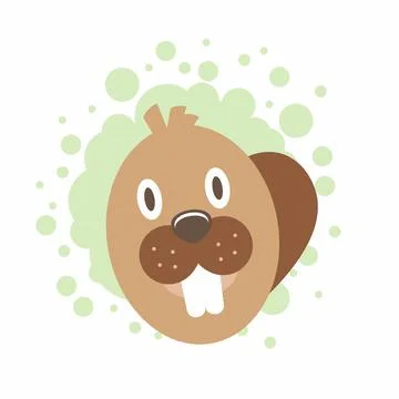 Cartoon squirrel on white background Stock Illustration