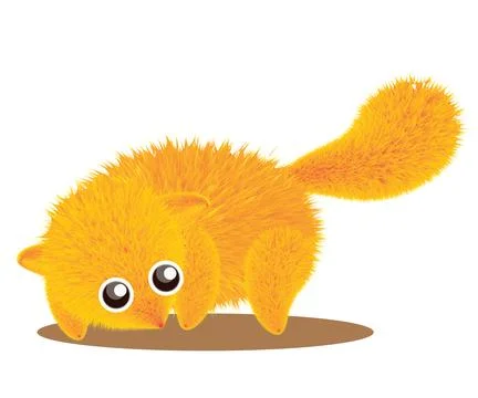 Cartoon squirrel on white background Stock Illustration