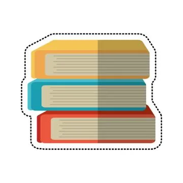 Cartoon stack book school image Illustrazione stock