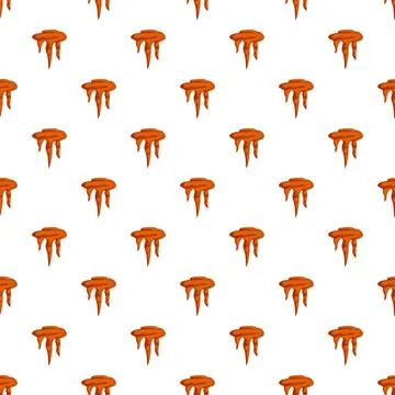 Cartoon stalactite pattern repeating design on white background Stock Illustration