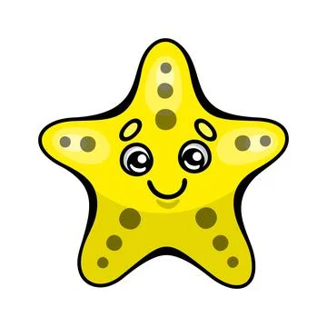 Cartoon starfish isolated vector illustration Stock Illustration