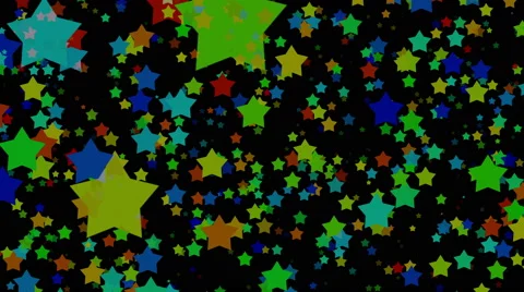 Cartoon Stars On Black Background Stock Footage 61843679