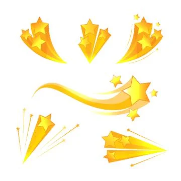 Cartoon stars burst vector elements Stock Illustration