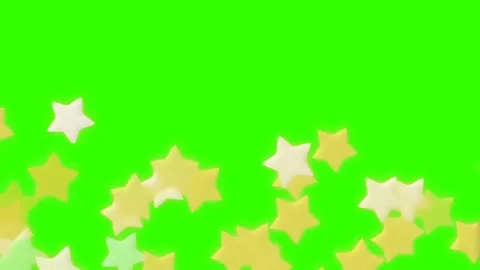 Cartoon Stars Falling Down. 4k Cute Holiday Animation for Kids Stock Footage 323472909