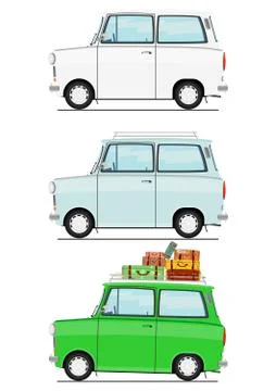Cartoon station wagon. Stock Illustration