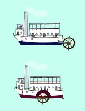 Cartoon steamer Stock Illustration