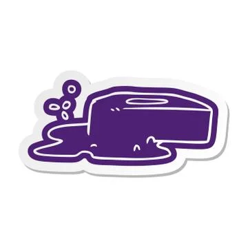 Cartoon sticker of a bubbled soap Stock Illustration