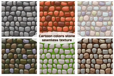 Cartoon stone texture, vector seamless background Stock-Illustration