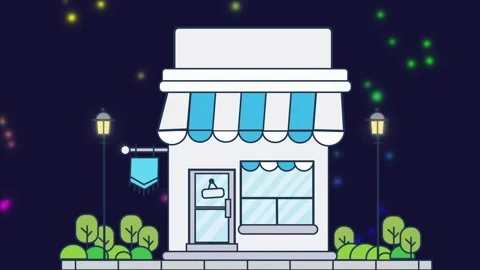 Cartoon Store Stock Footage 232230311