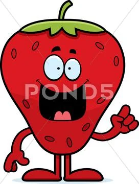 Cartoon strawberry idea Stock Illustration