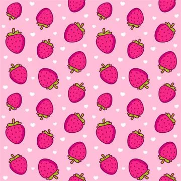 Cartoon strawberry pattern Stock Illustration