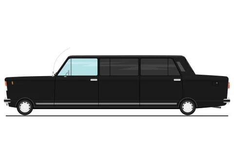 Cartoon stretch limo. Stock Illustration